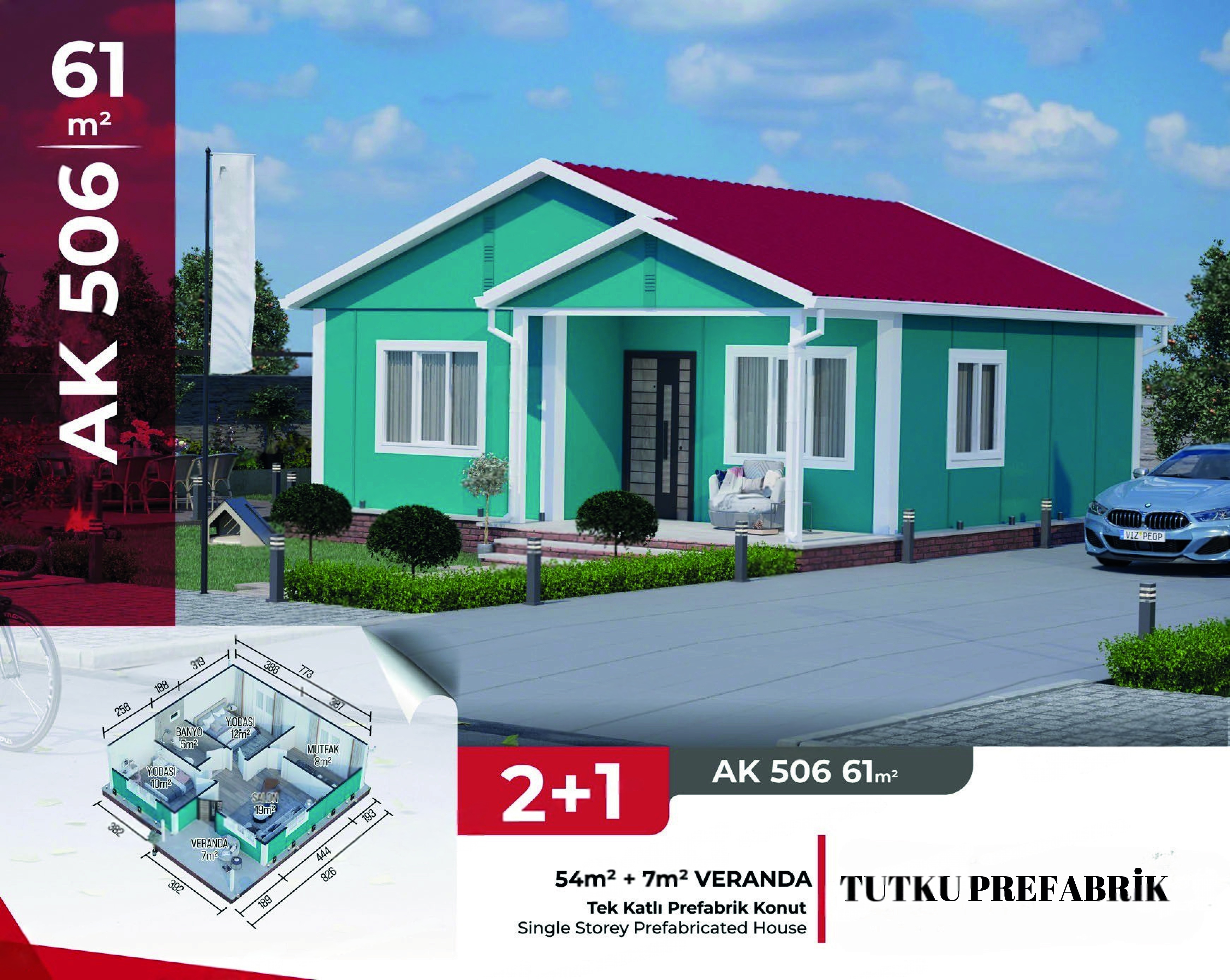 AK 506 - 61m² Prefabrik Ev