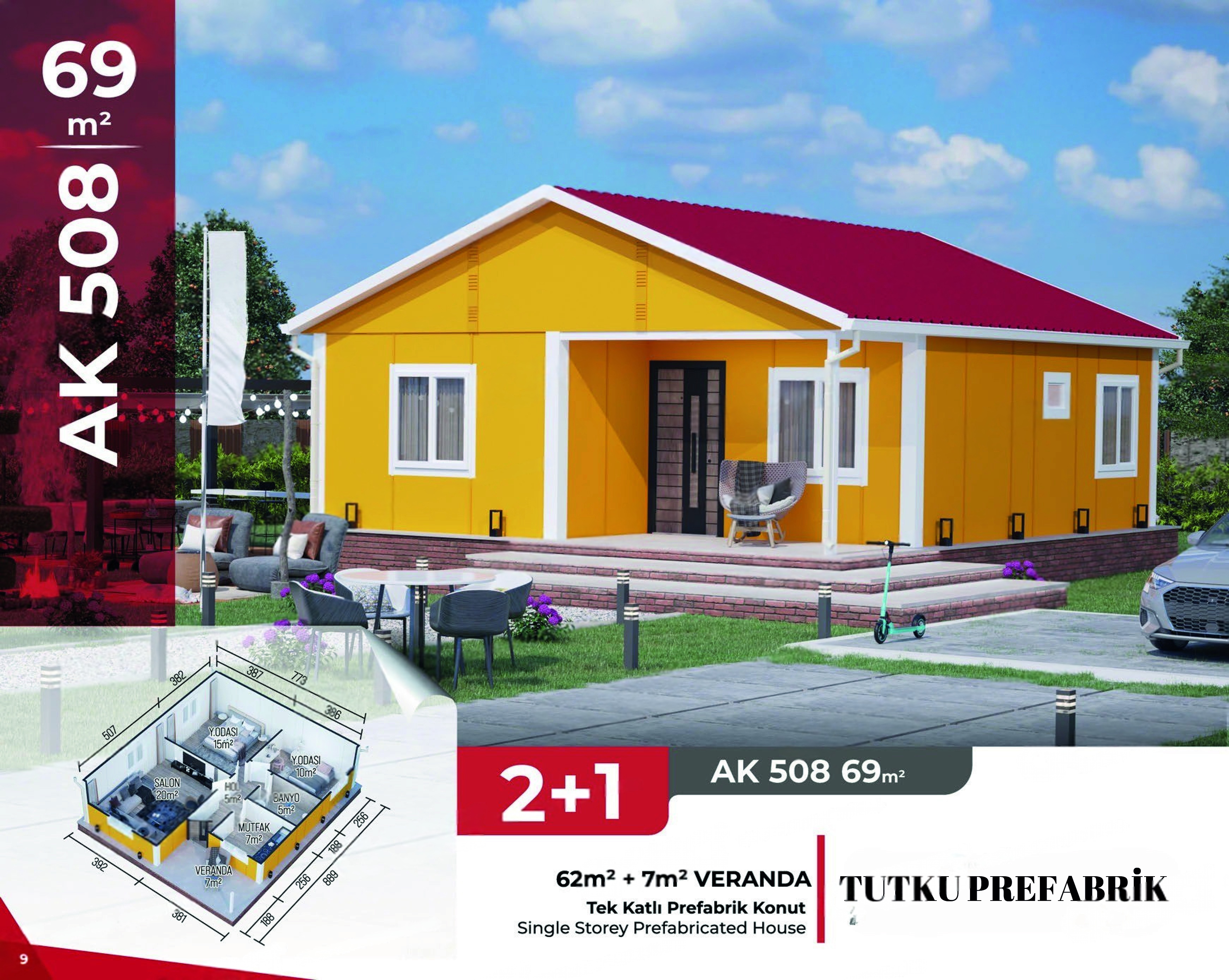 AK 508 - 69m² Prefabrik Ev