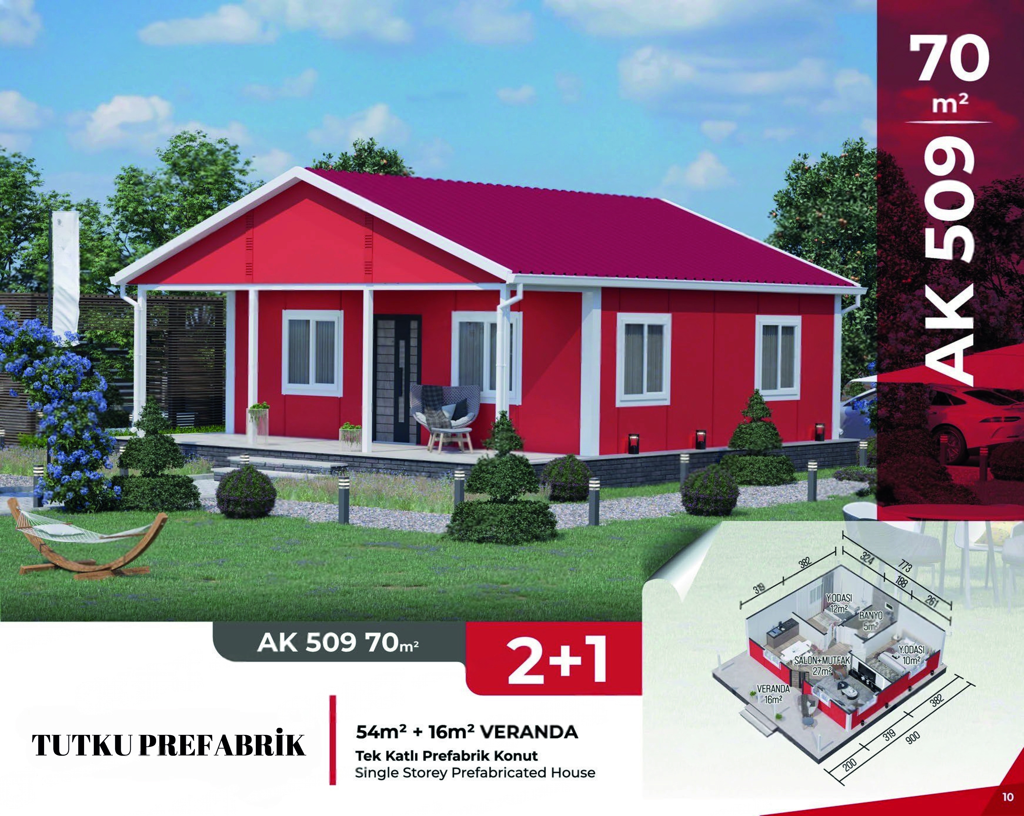 AK 509 - 70m² Prefabrik Ev