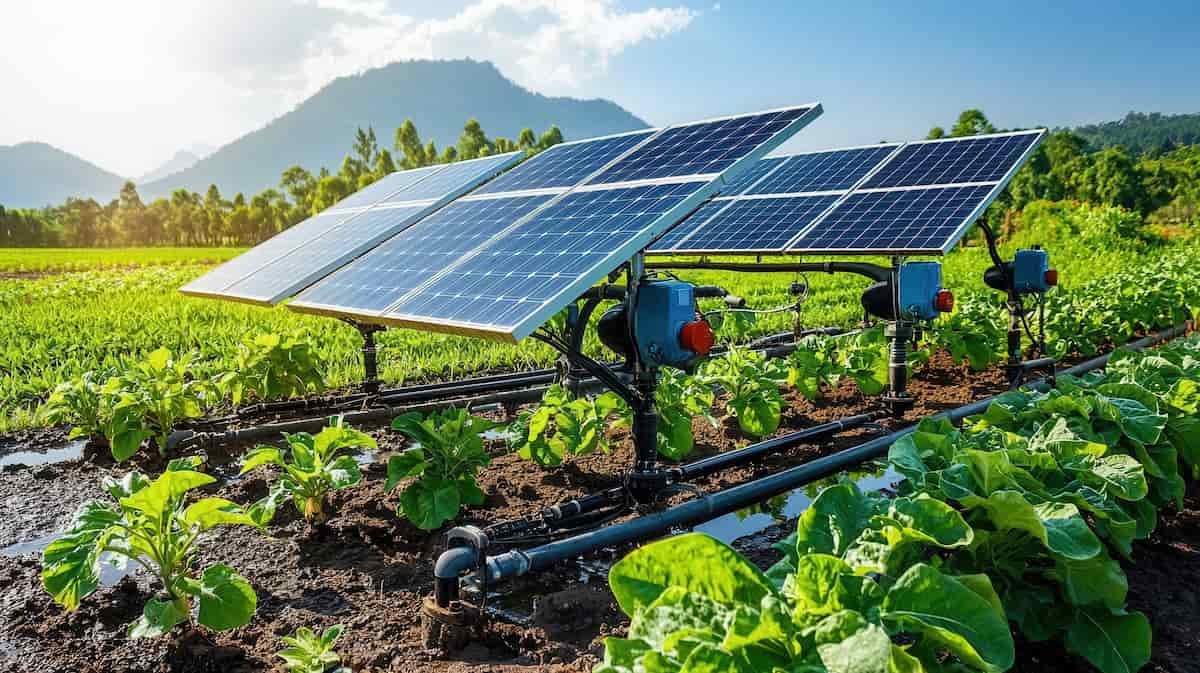 Tarımsal alanda güneş enerjili sulama sistemi